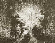 Jean Francois Millet Tonight oil on canvas